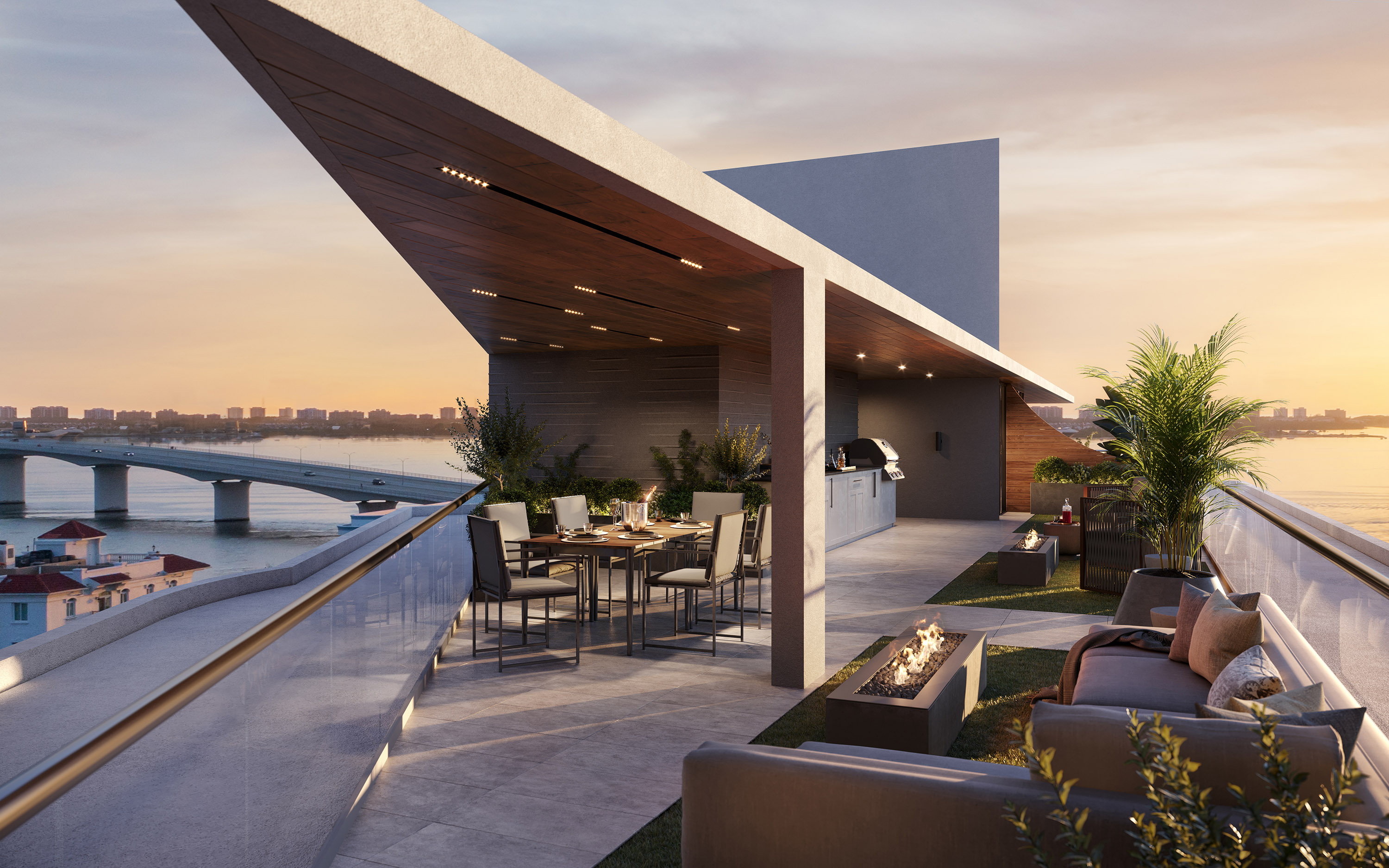 SIX88 Sarasota. Above it all. Penthouse Rooftop